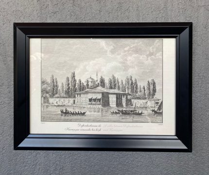 Taş baskı gravür İSTANBUL serisi 40-30cm…KURUÇEŞMEDE BİR KÖŞK Fauvel